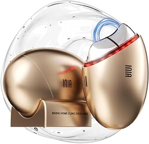 INIA 7-in-1 Red Light Therapy for Face and Neck Gua Sha Facial Massager Tool Device with T