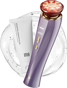 INIA Flare 3-in-1 Microcurrent Facial Device Red Light Therapy for Face and Neck Massager 